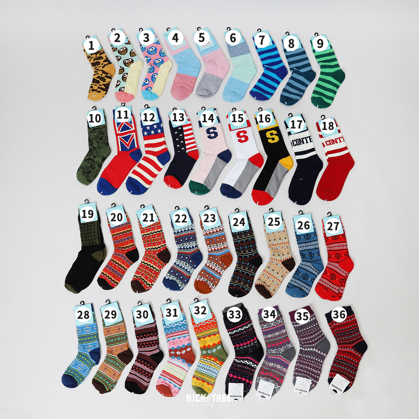 SNEEZE SOCKS 多款 塗鴉 繽紛 民族風 國旗 美式文字 中筒襪 長襪