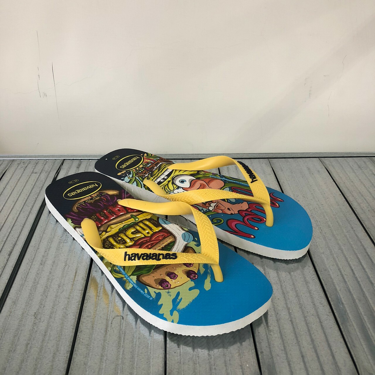 Havaianas 哈瓦仕 Top SpongeBob Flip Flops 拖鞋 夾腳拖 海綿寶寶 男女款 4148298-0001U
