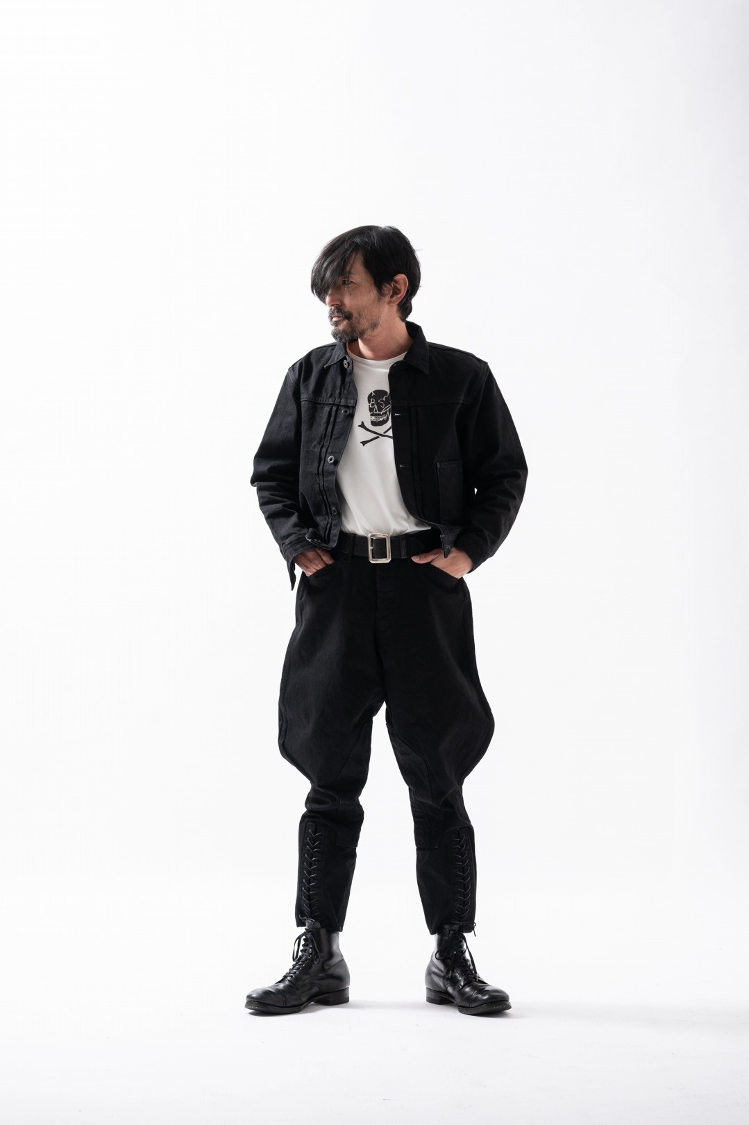 Black Sign 15oz Black Denim Sheriff Breeches / Deep Black