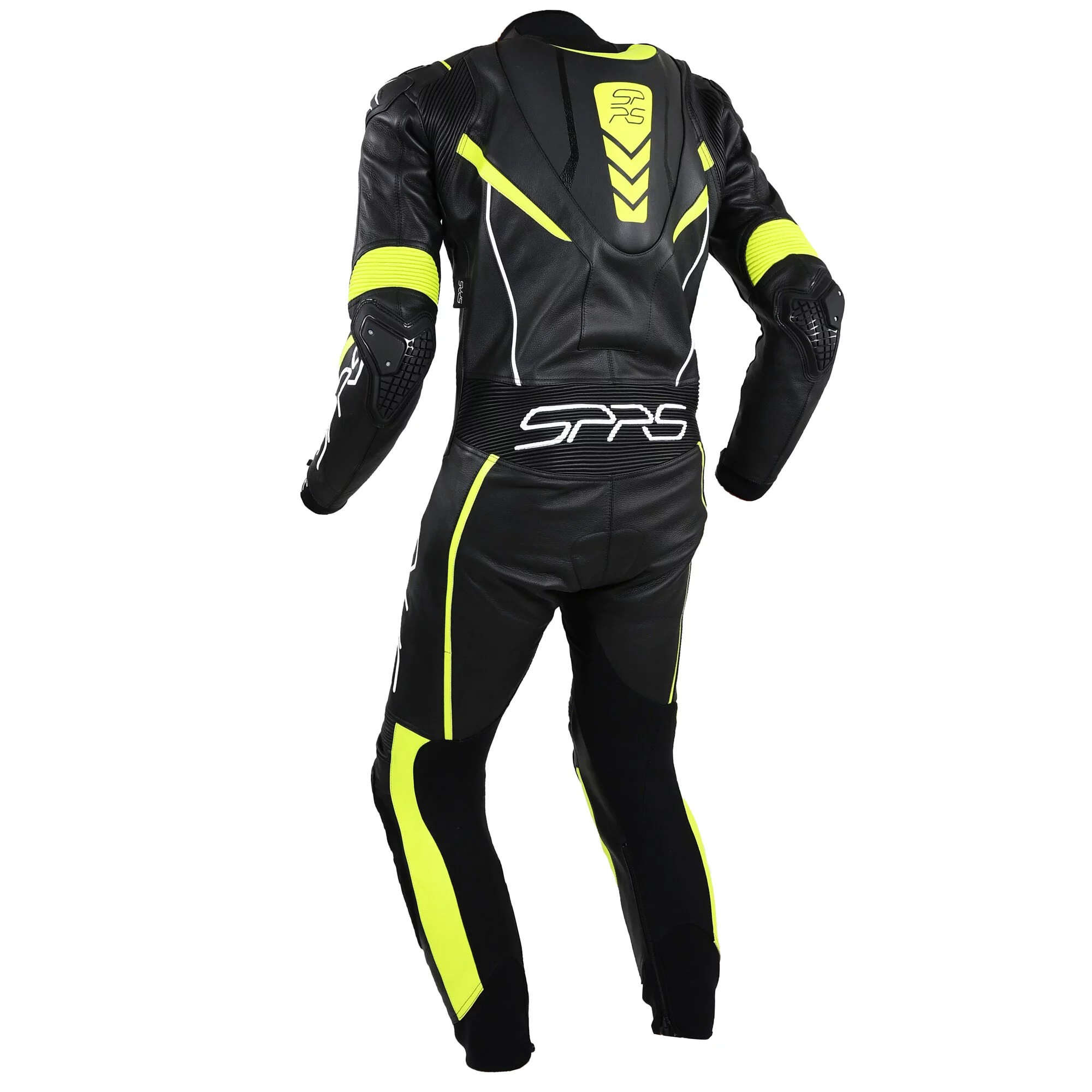 SPRS GP TECH3 Leather suit 黑螢光黃 競技 連身皮衣