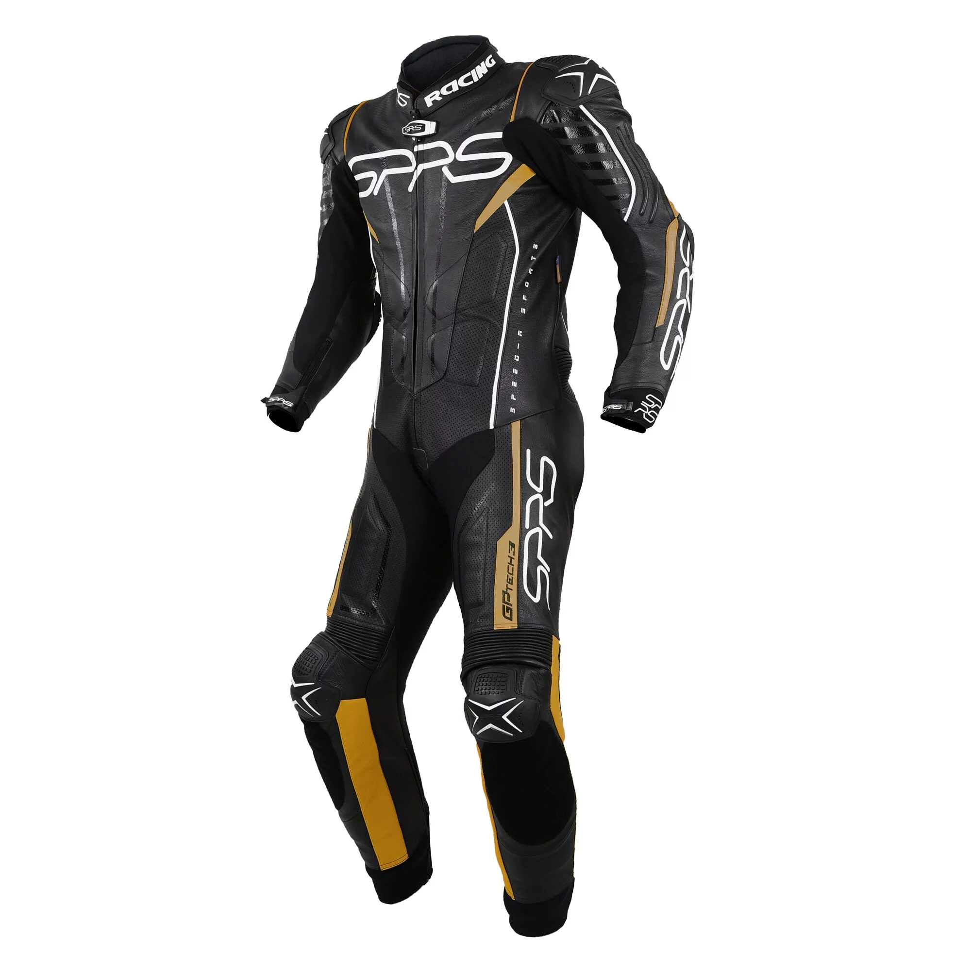 SPRS GP TECH3 Leather suit 黑金 競技 連身皮衣