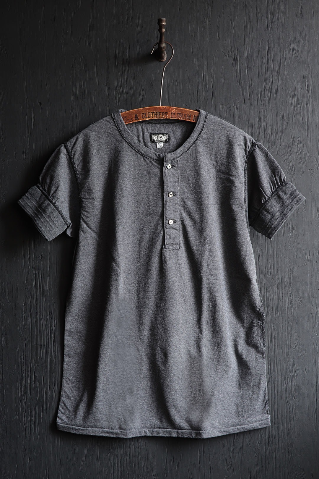 Black Sign BS Short Sleeve Amish Underwear / Rat Gray