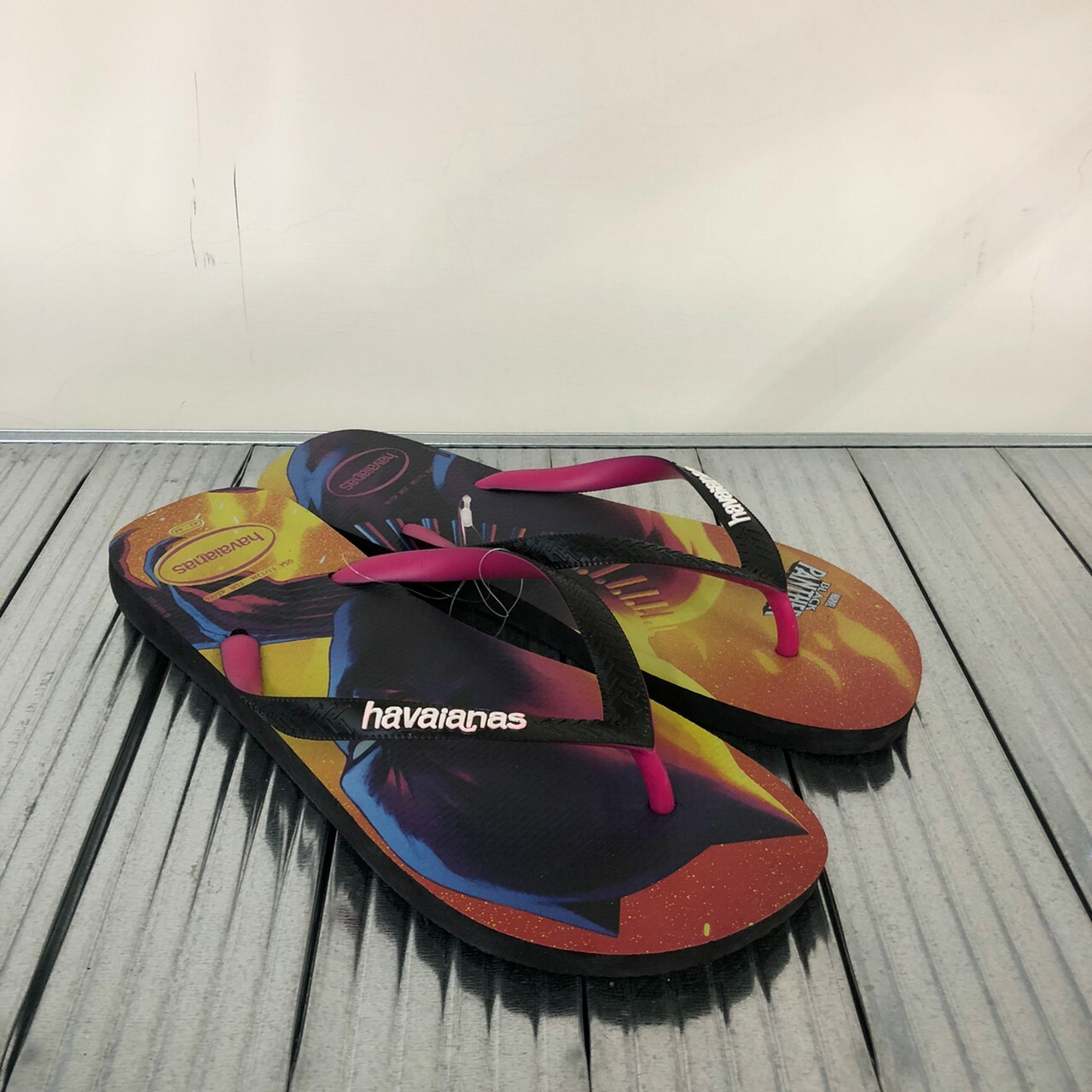 Havaianas 哈瓦仕 Top Marvel 拖鞋 夾腳拖 漫威英雄 黑豹 男女鞋 4139511-0437U
