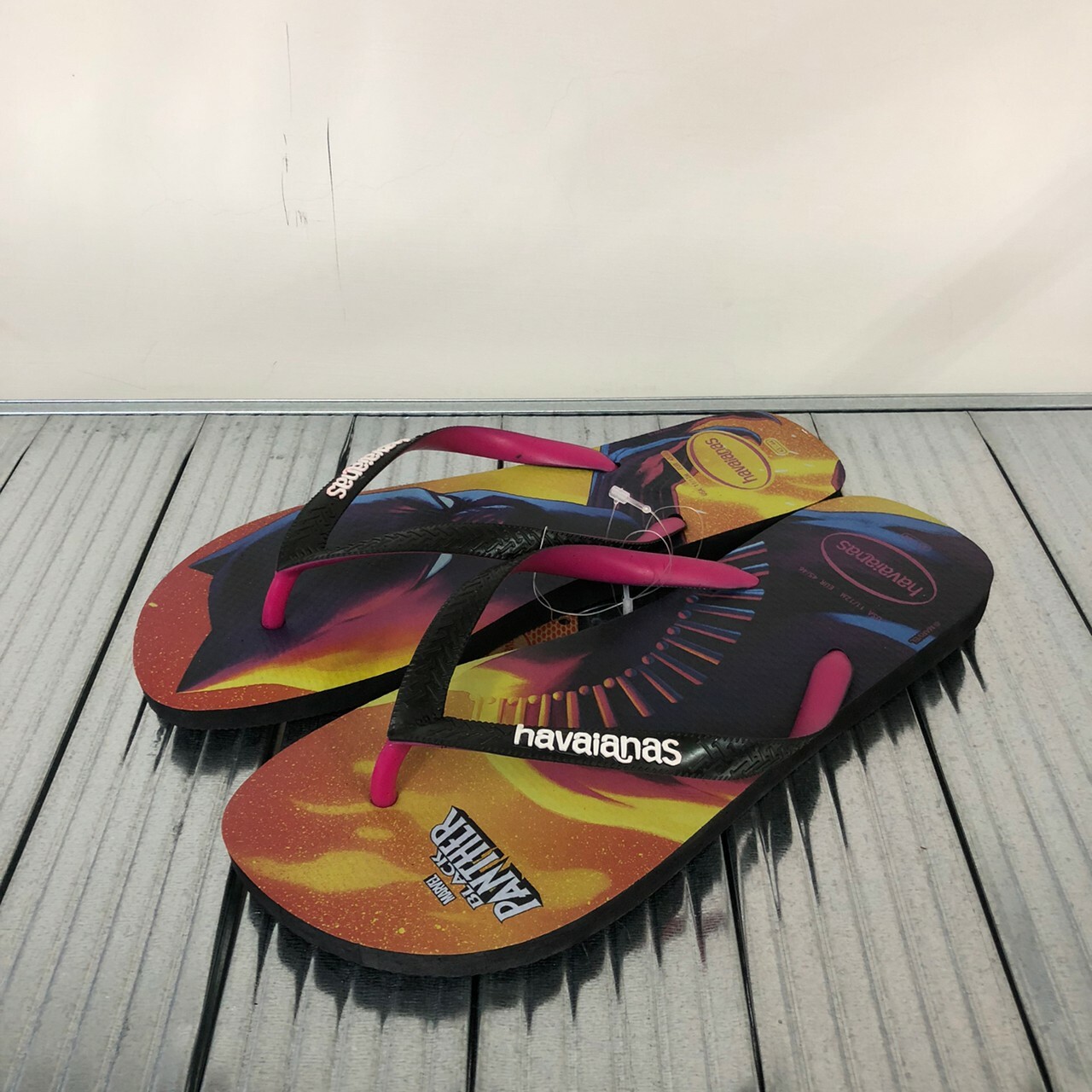 Havaianas 哈瓦仕 Top Marvel 拖鞋 夾腳拖 漫威英雄 黑豹 男女鞋 4139511-0437U