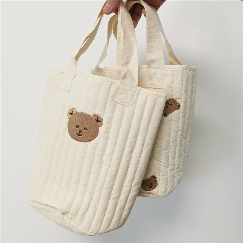 《2652》韓國刺繡小熊手提水壺袋