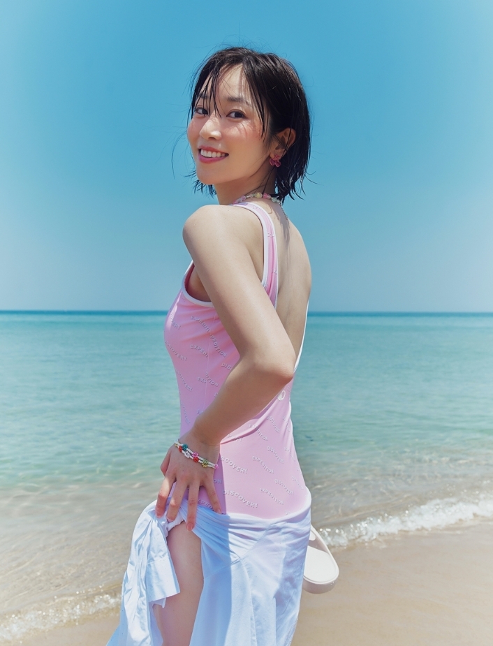韓國代購 Discovery Expedition Monokini 連身泳衣 背心連身泳衣 粉 JUN-