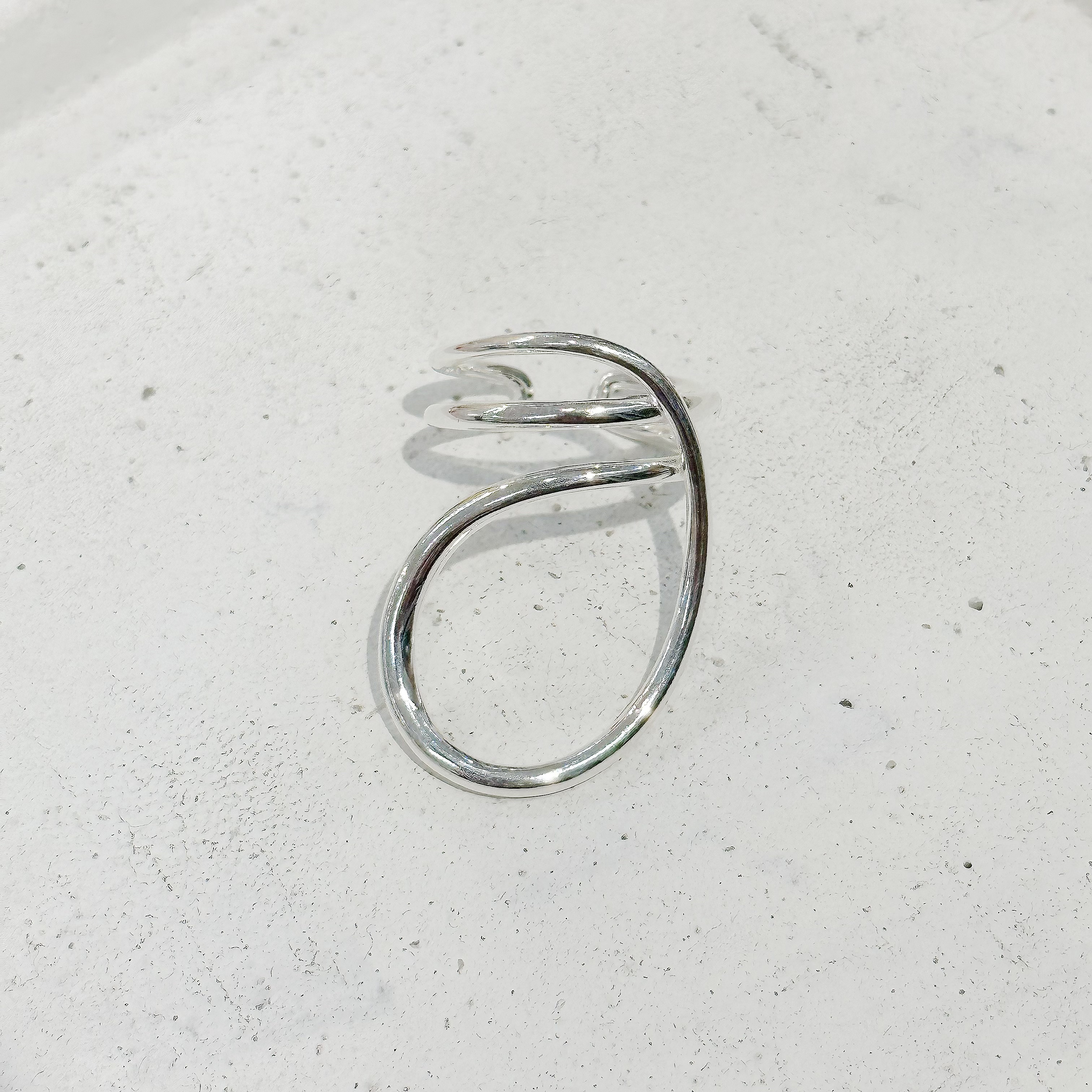925純銀大圓線條造型戒指