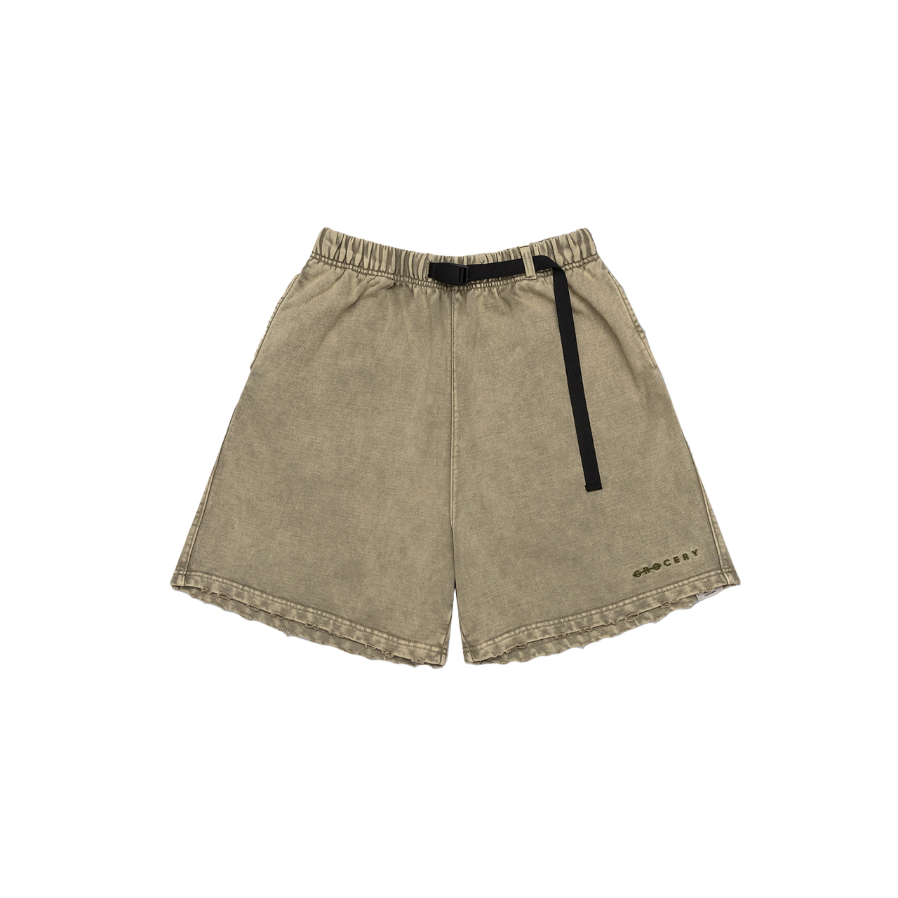 Grocery - SP-011 Snow Washed Distressed Sweat Shorts