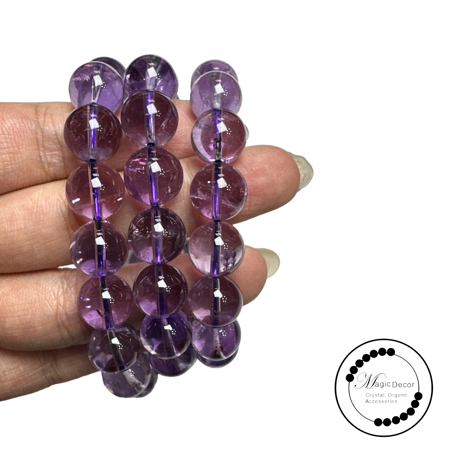 0626-d32 11mm++玻利維亞紫水晶手串