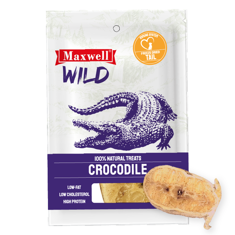 Maxwell WILD｜凍乾鱷魚尾"L"140g (MXA-4286)