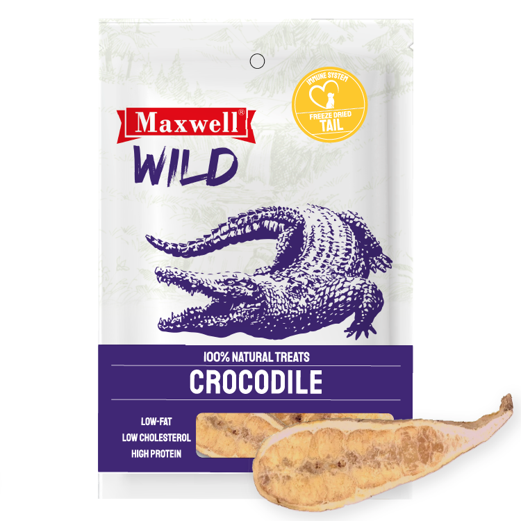 Maxwell WILD｜凍乾鱷魚尾"S"80g (MXA-4217)