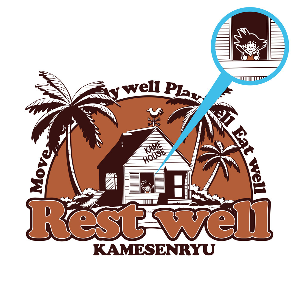 Cospa 0512 カメハウス 袖リブロングスリーブTシャツ [ドラゴンボール] WHITE