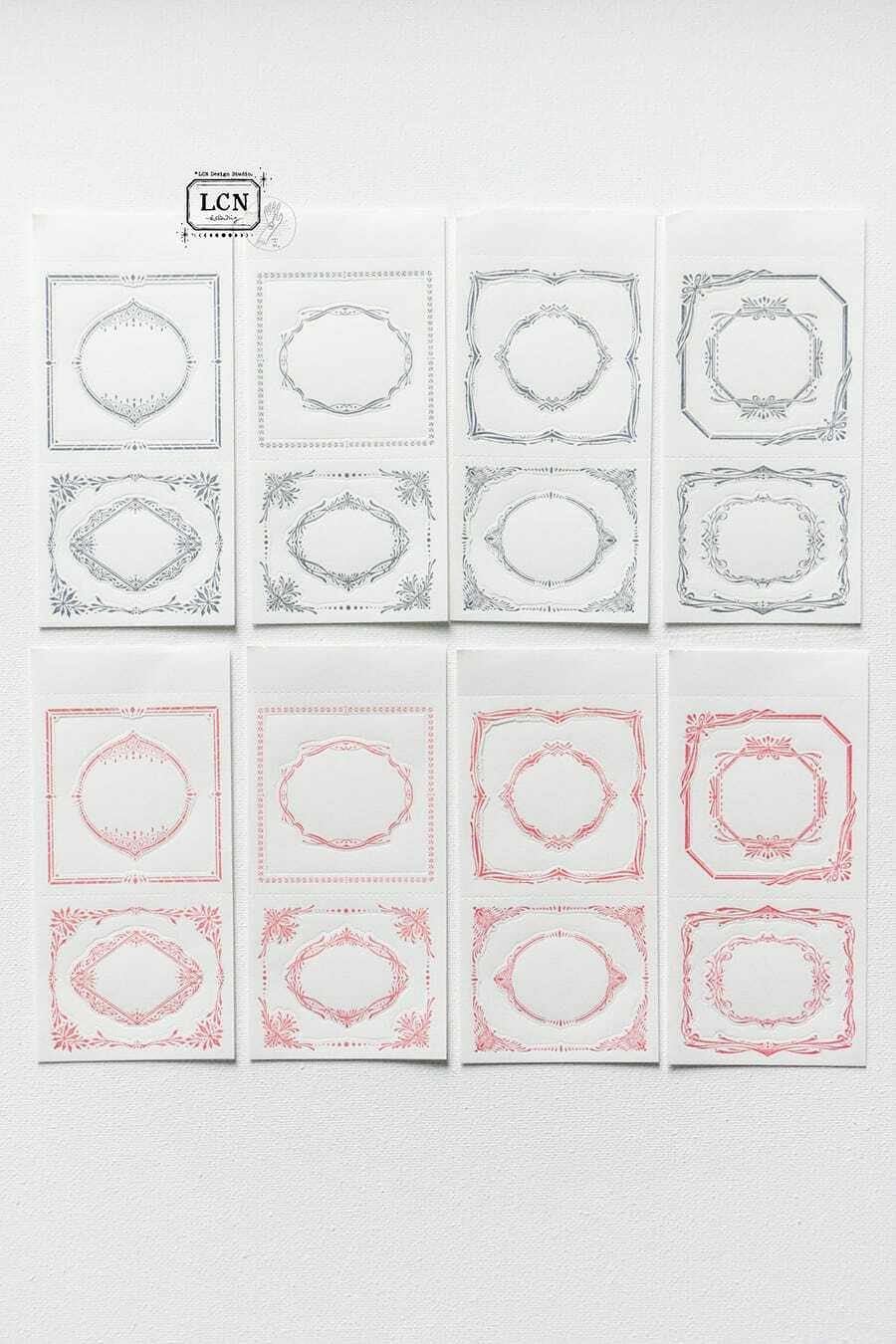 古典邊框活版印刷便簽本 No.1｜吉LCN