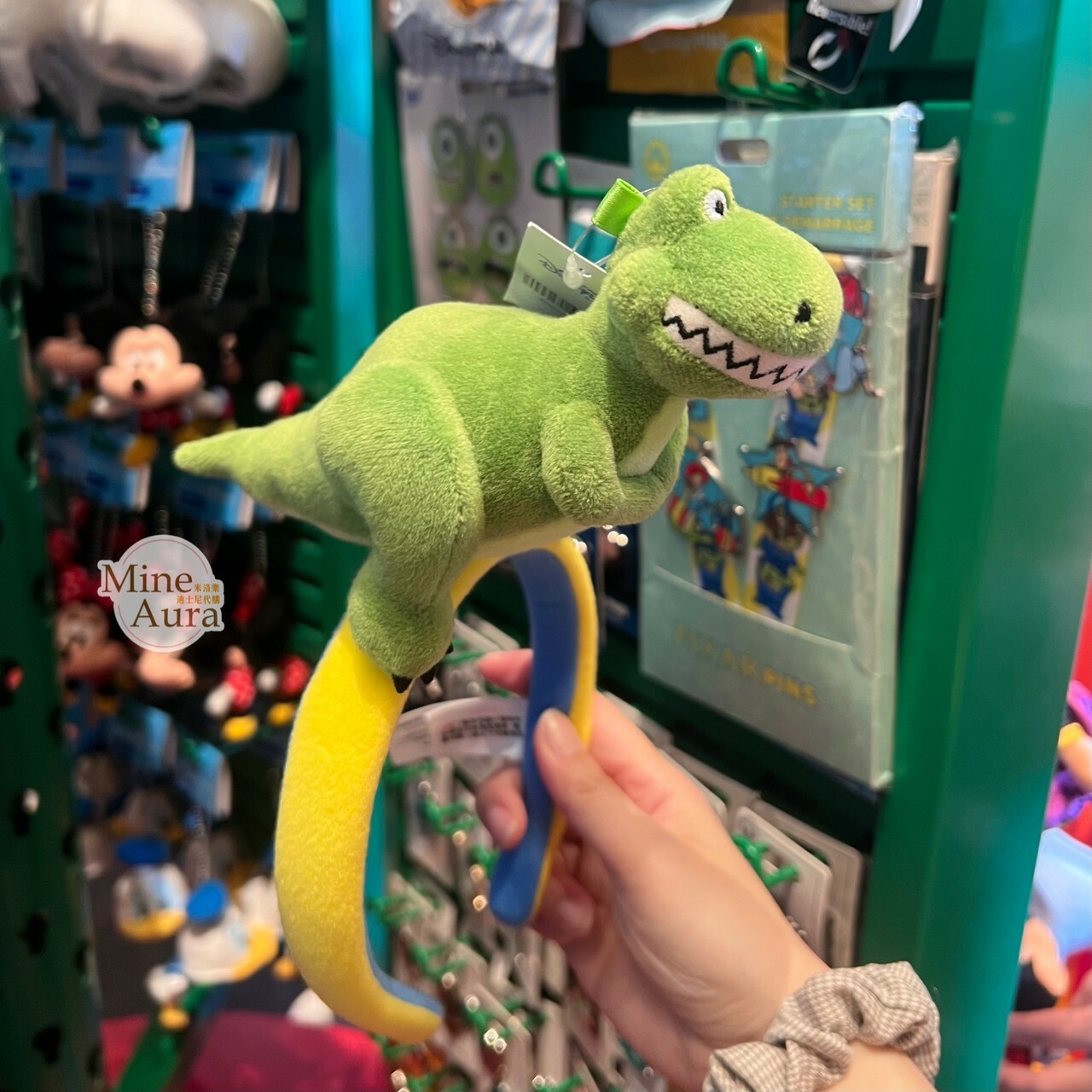 抱抱龍 Rex 立體絨毛站姿 造型 髮圈 髮箍 玩具總動員 Toy Story -香港迪士尼樂園