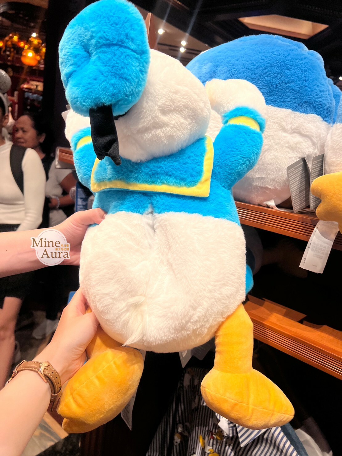 唐老鴨 Donald 趴趴 趴姿 絨毛 造型 面紙盒 娃娃 玩偶 -香港迪士尼樂園