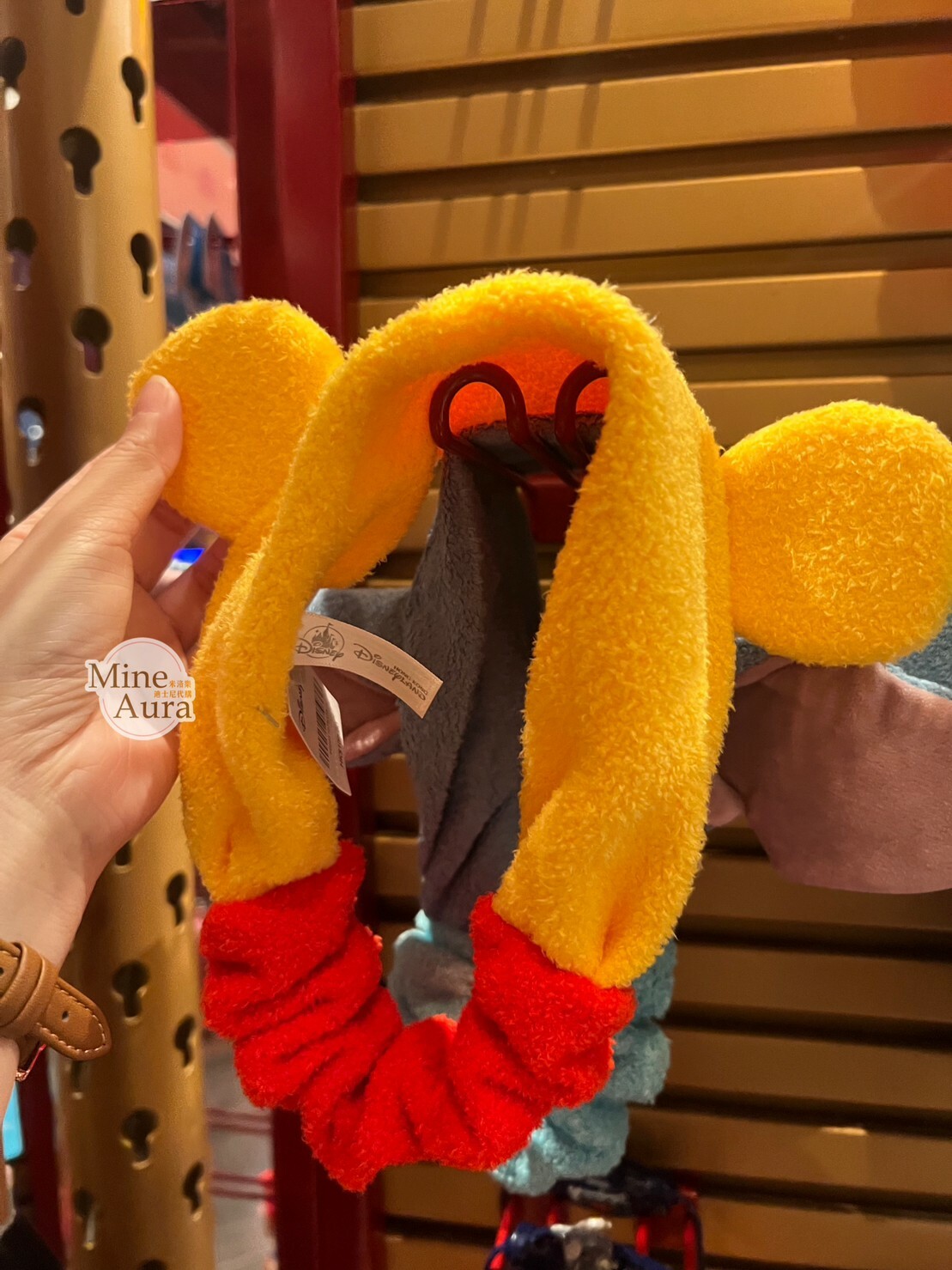 (現貨) 小熊維尼 Winnie the Pooh 絨毛 立體耳朵造型 髮帶 洗臉髮帶 -香港迪士尼樂園