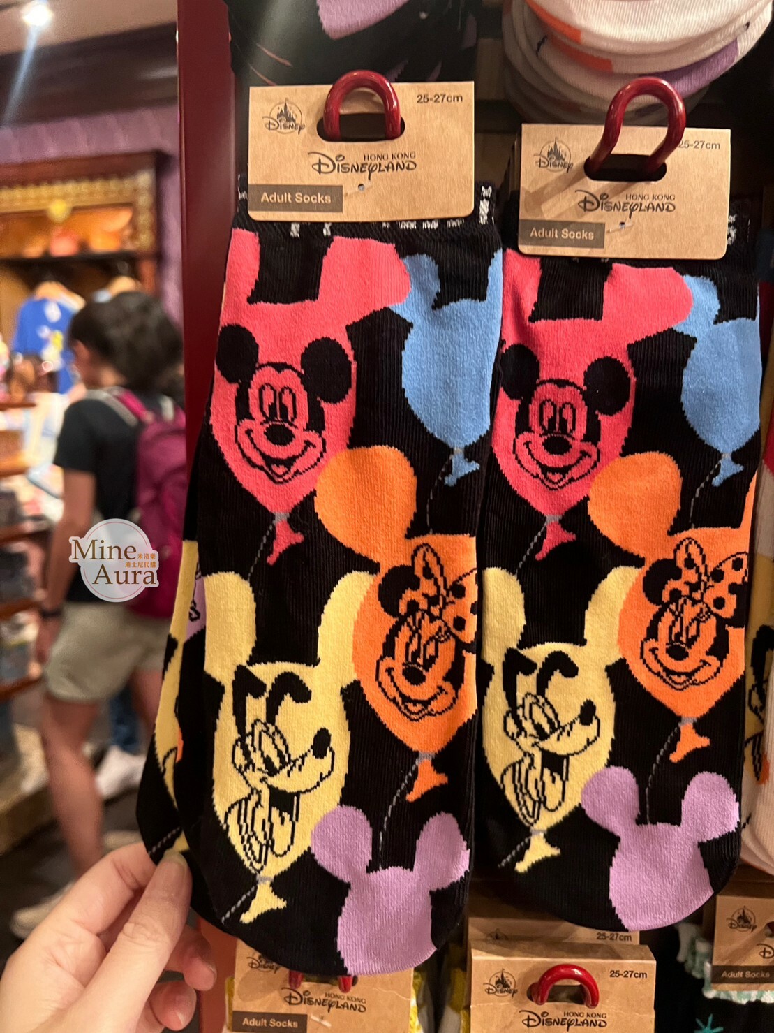 米奇 Mickey 米妮 Minnie 米奇頭氣球 圖案 襪子 -香港迪士尼樂園