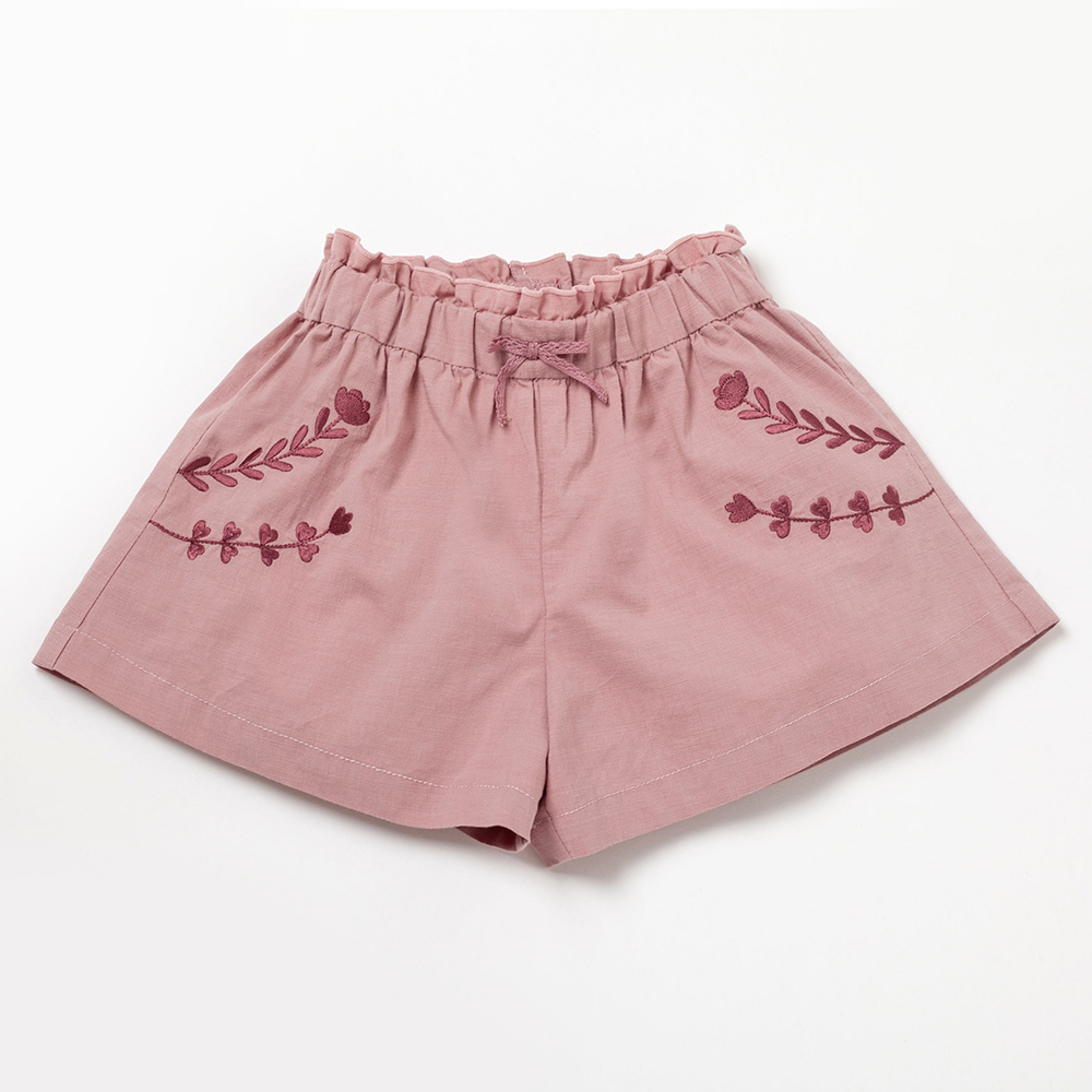 PIPPY精致繡花棉質褲裙 粉