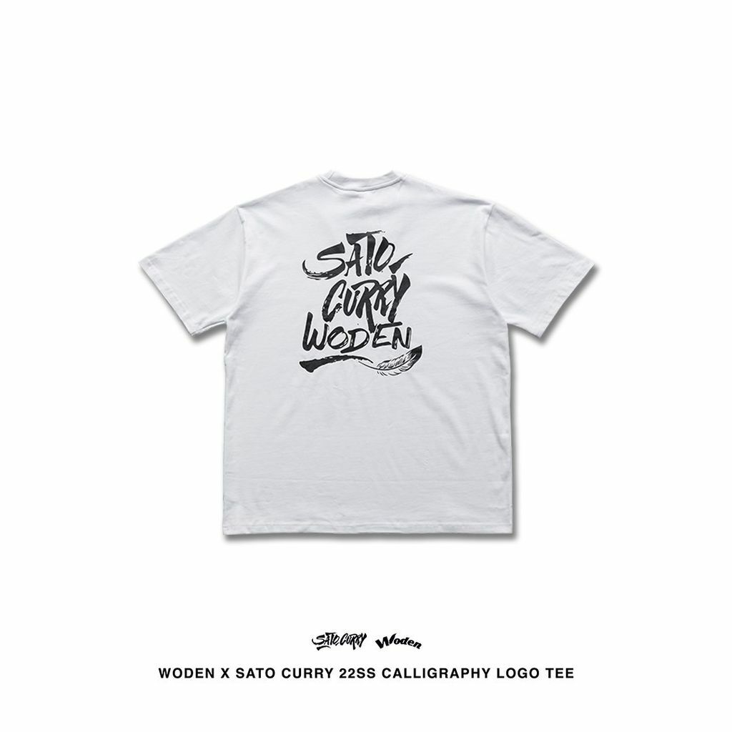 WODEN X Sato Curry 2022 Spring & Summer Calligraphy LOGO Tee