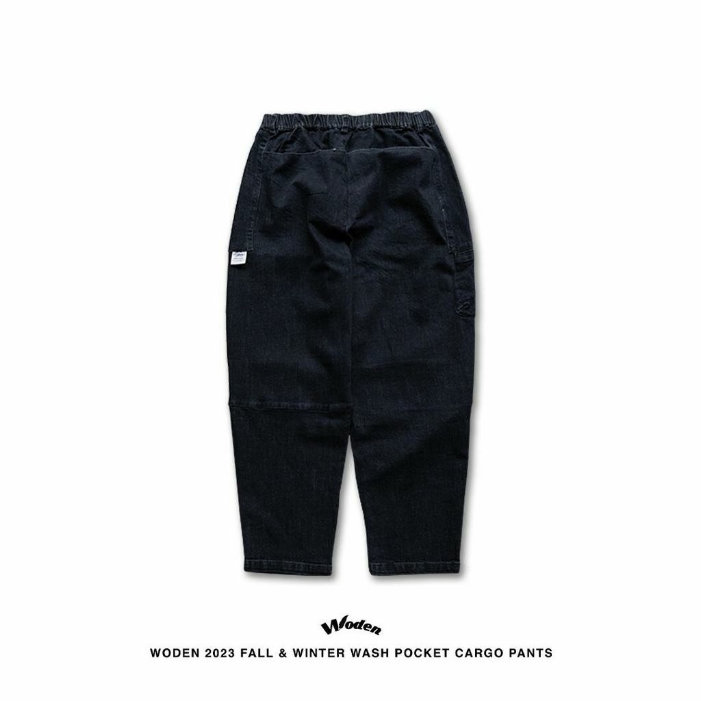 WODEN 2023 Fall & Winter Wash Pocket Cargo Pants 深藍