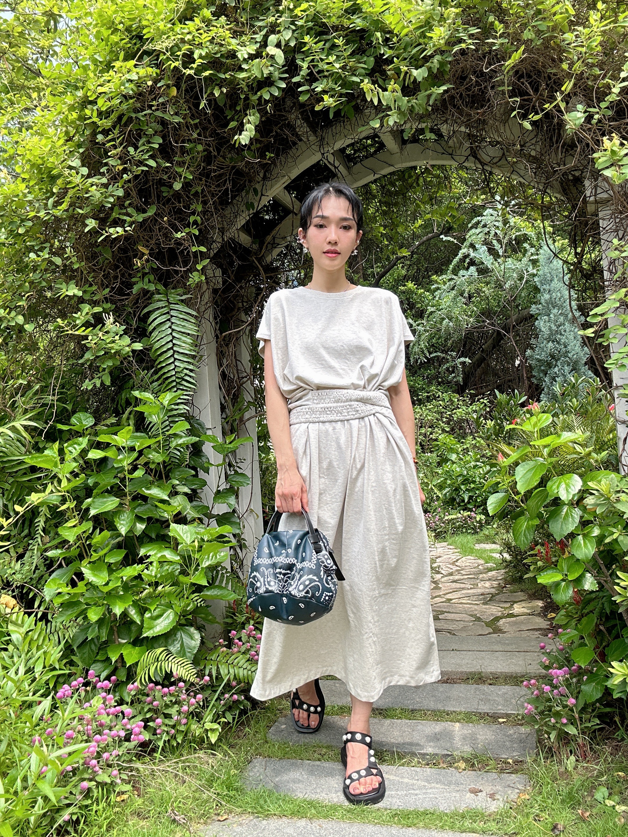 橡筋腰帶棉質連身裙（現貨款式）