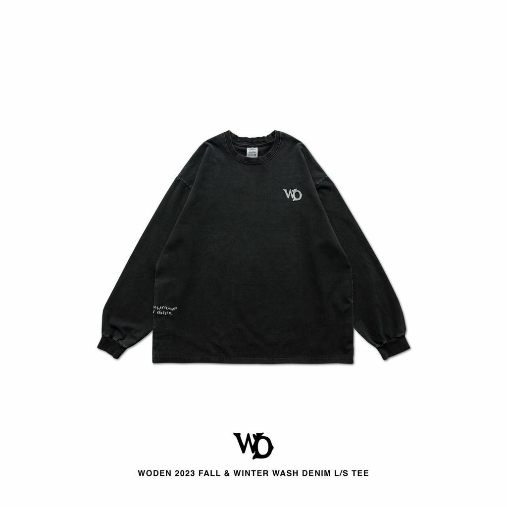WODEN 2023 Fall & Winter Wash Denim L/S tee