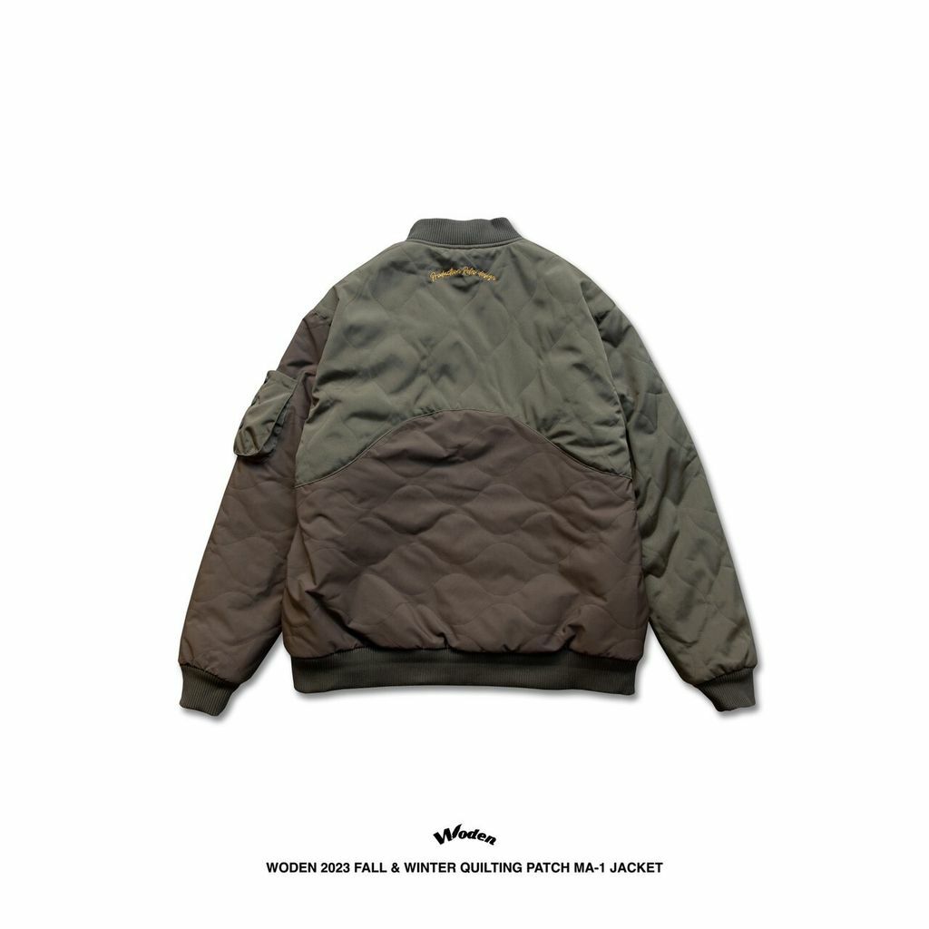 WODEN 2023 Fall & Winter Quilting Patch MA-1 Jacket