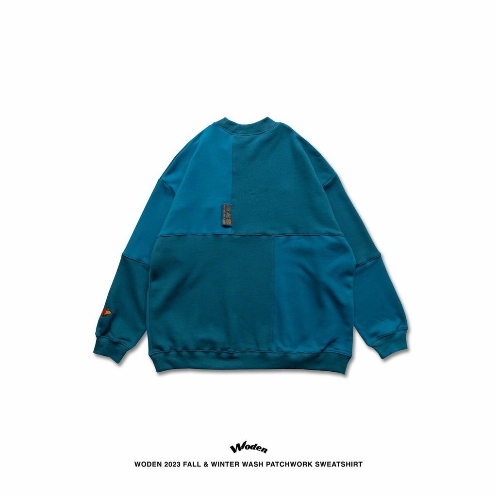 WODEN 2023 Fall & Winter Wash Patchwork sweatshirt