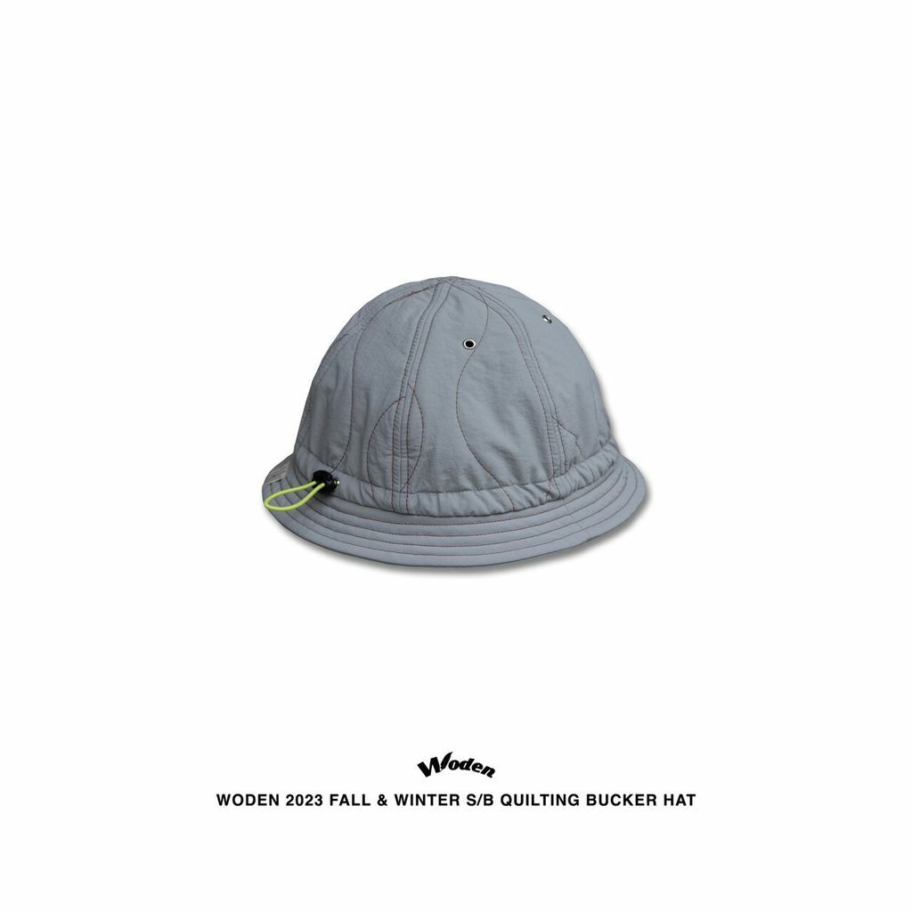 WODEN 2023 Fall & Winter S/B Quilting Bucket Hat 灰色