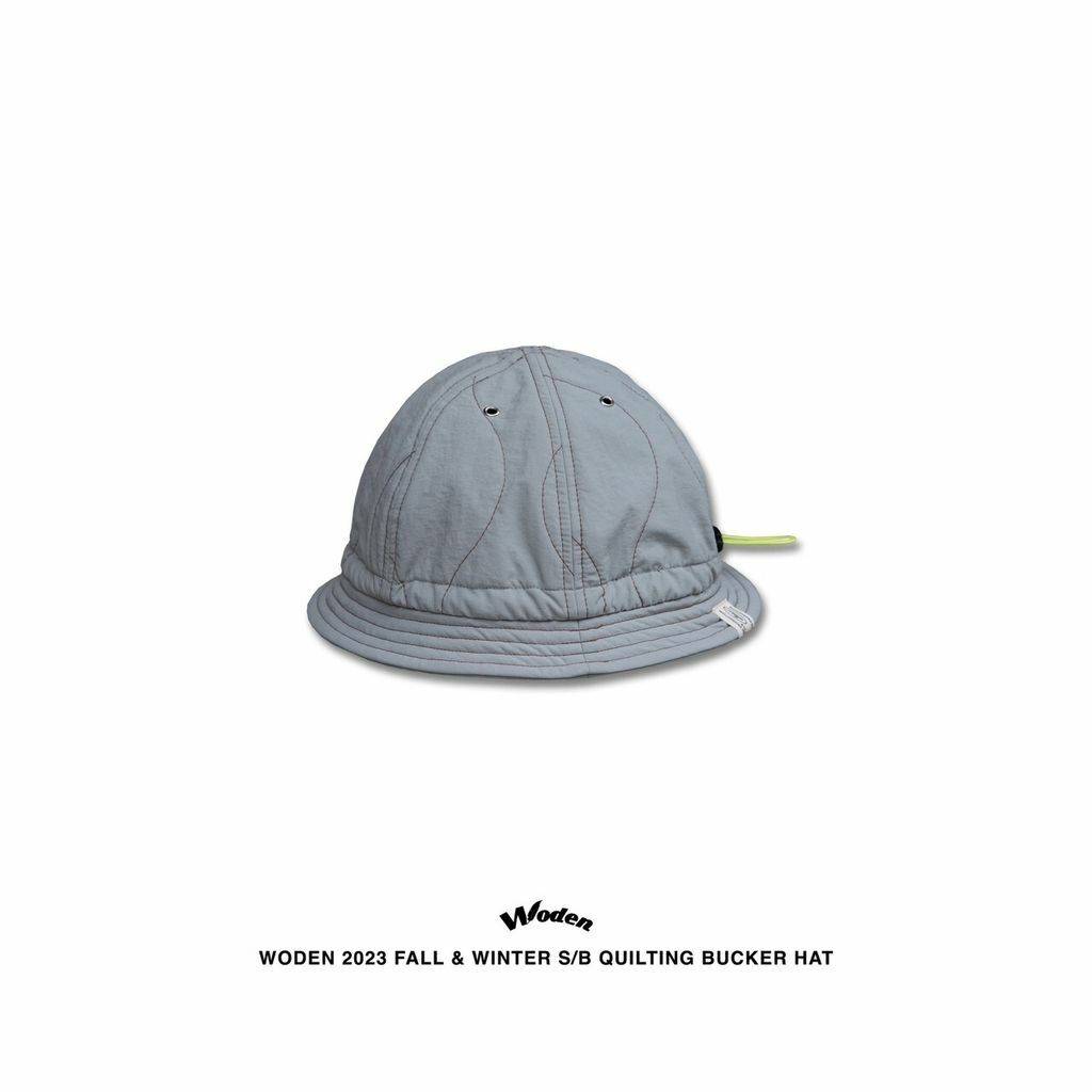 WODEN 2023 Fall & Winter S/B Quilting Bucket Hat 灰色