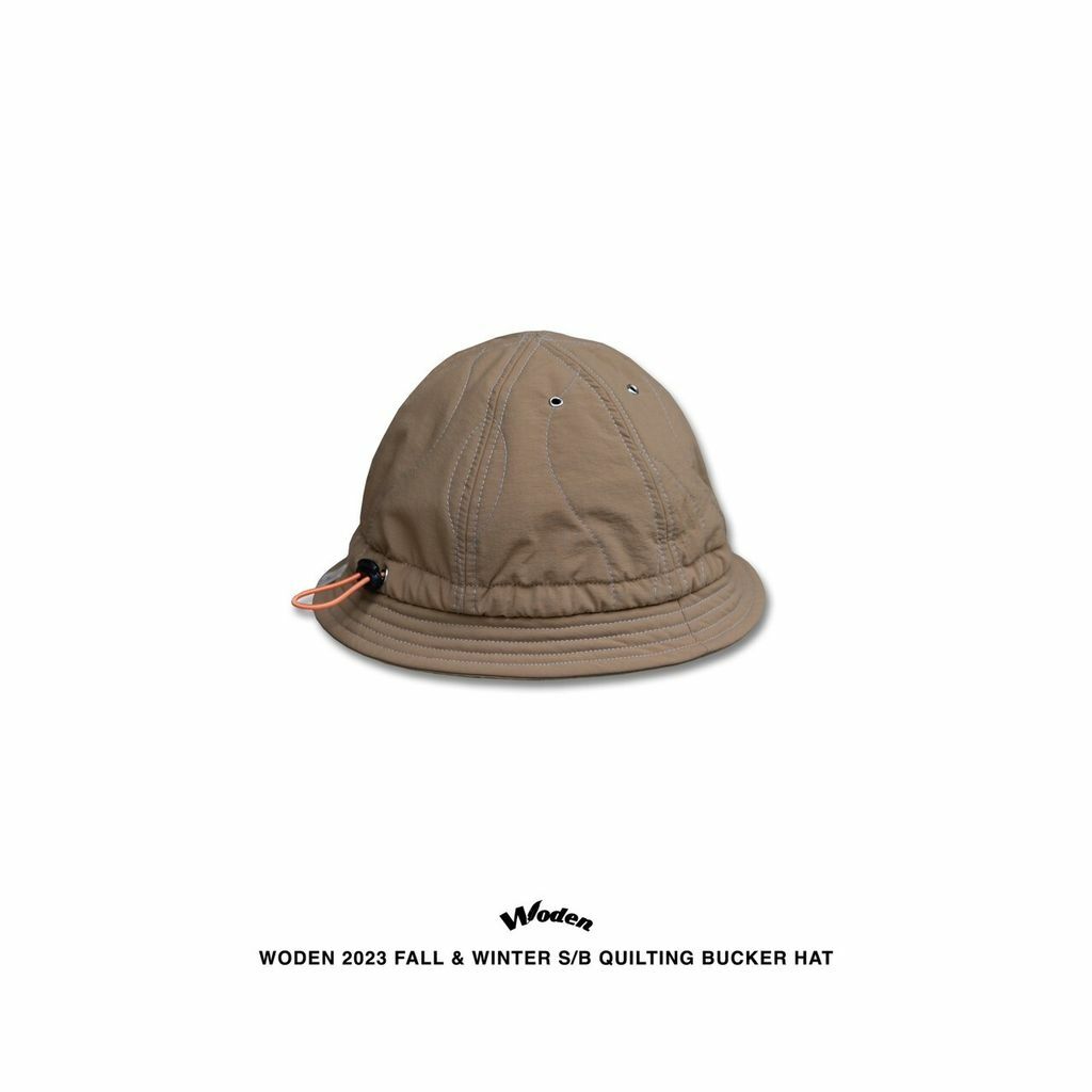 WODEN 2023 Fall & Winter S/B Quilting Bucket Hat 棕色