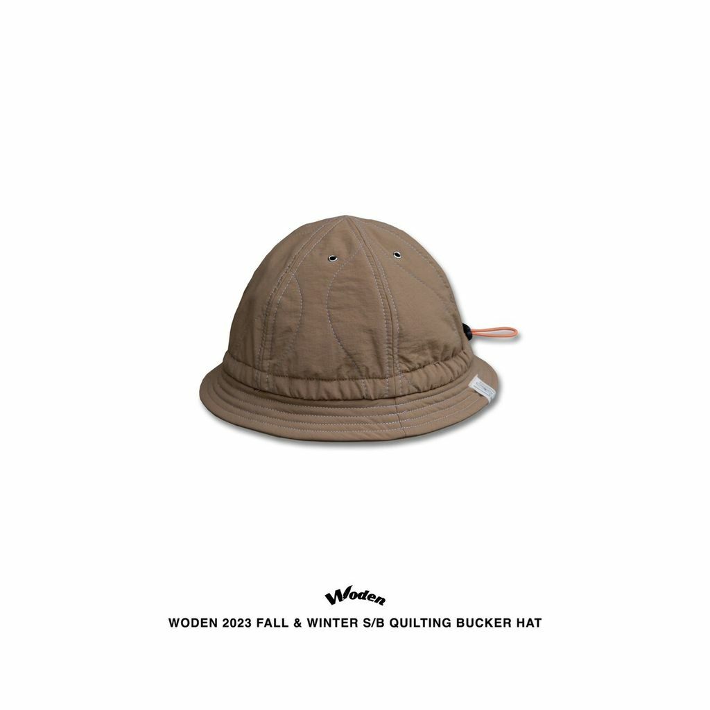 WODEN 2023 Fall & Winter S/B Quilting Bucket Hat 棕色