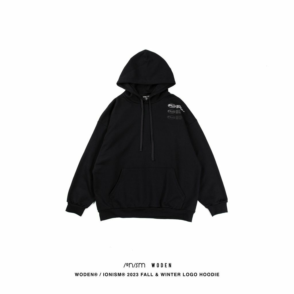 WODEN® / IONISM® 2023 Fall & Winter LOGO Hoodie 黑