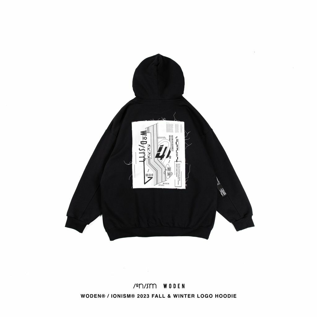 WODEN® / IONISM® 2023 Fall & Winter LOGO Hoodie 黑