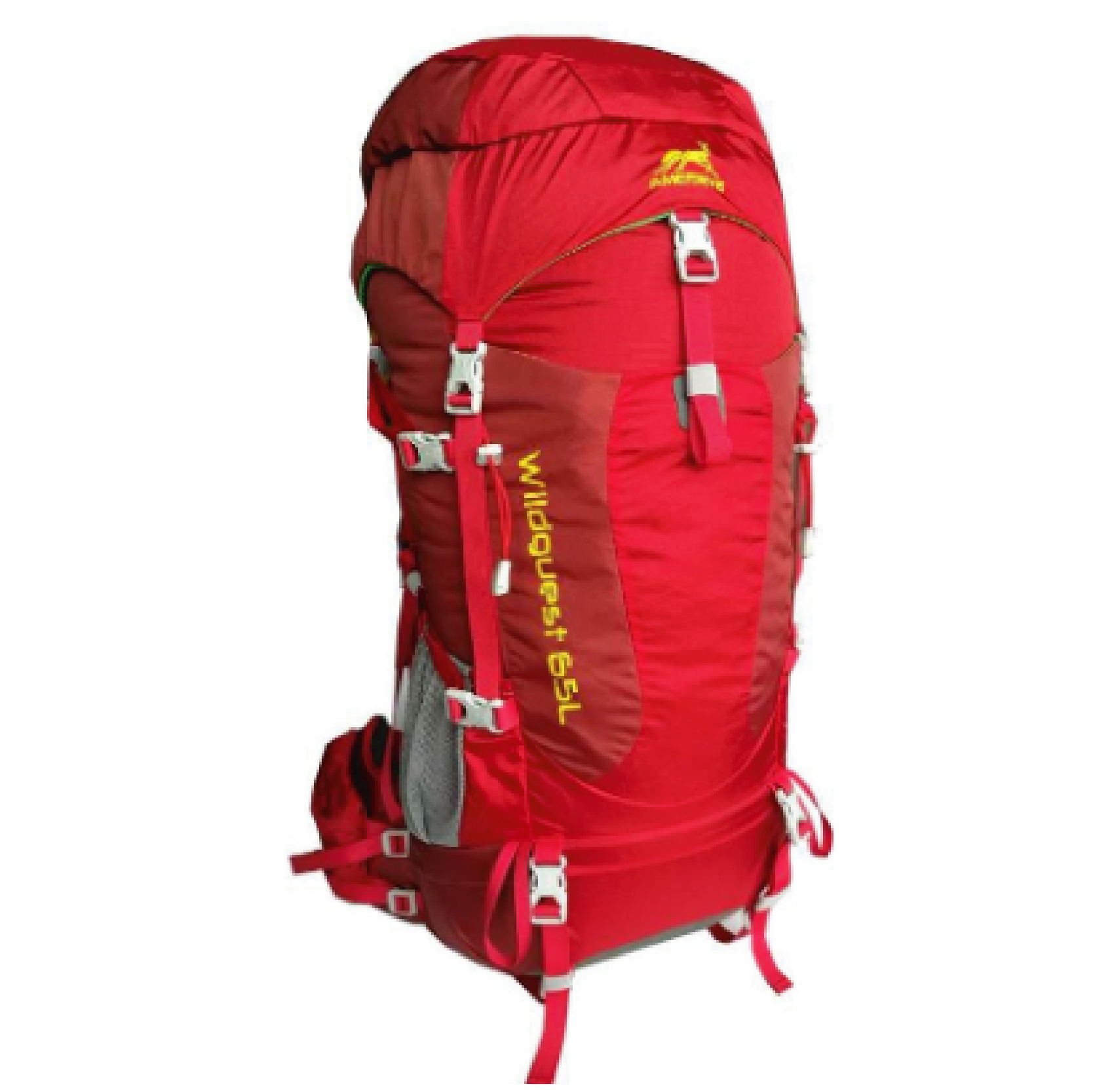 AMEISEYE 黃螞蟻 網架式重裝登山背包 紅 65L 73PAT6501