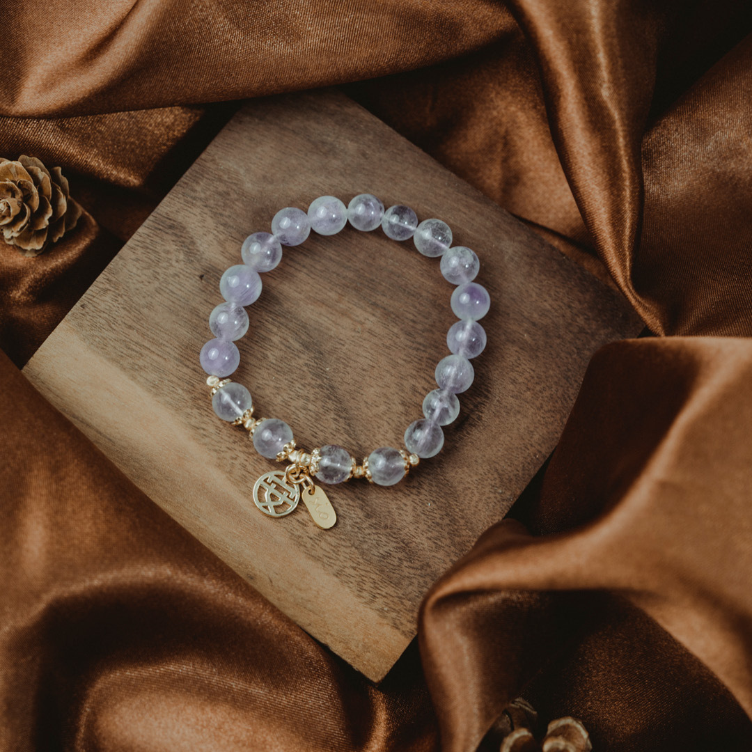 【珠璣】吉祥安泰-紫水晶中文字水晶手鍊/水晶手串