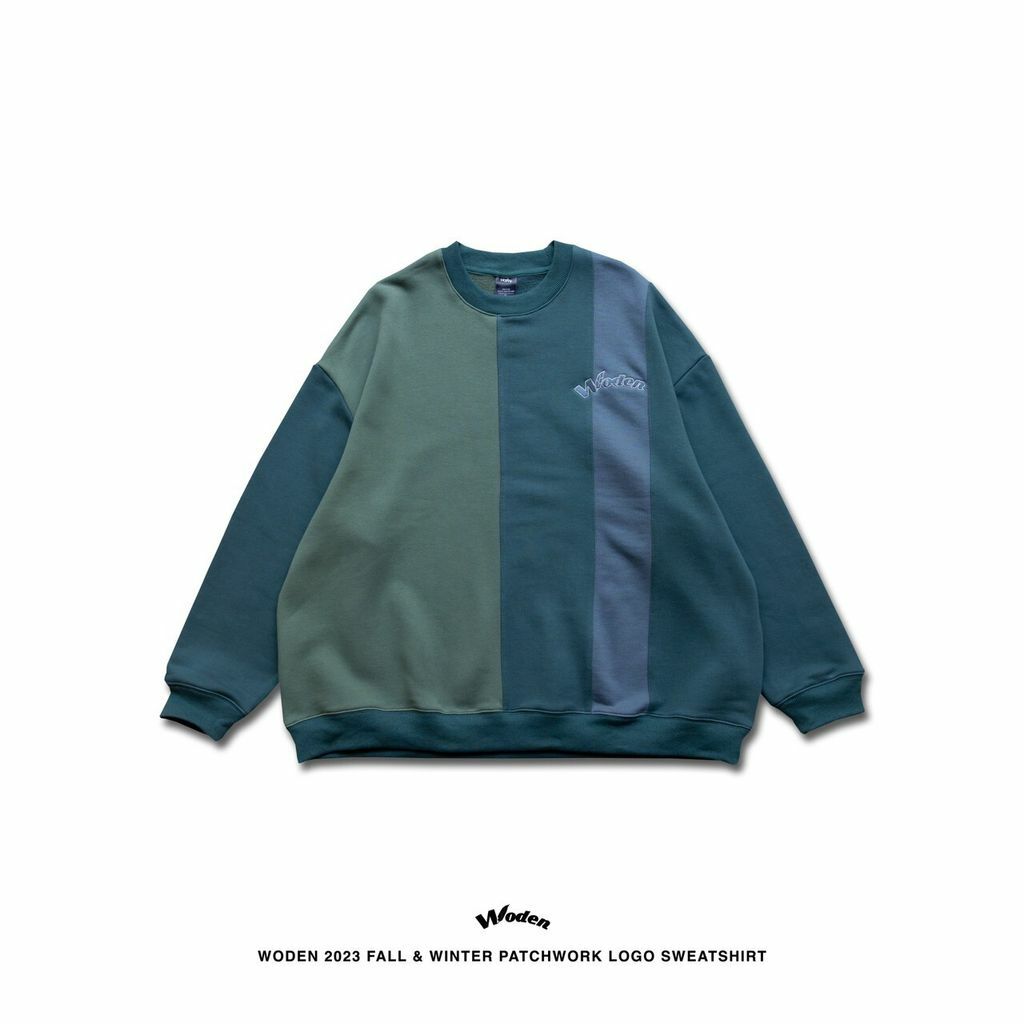 WODEN 2023 Fall & Winter Patchwork LOGO Sweatshirt