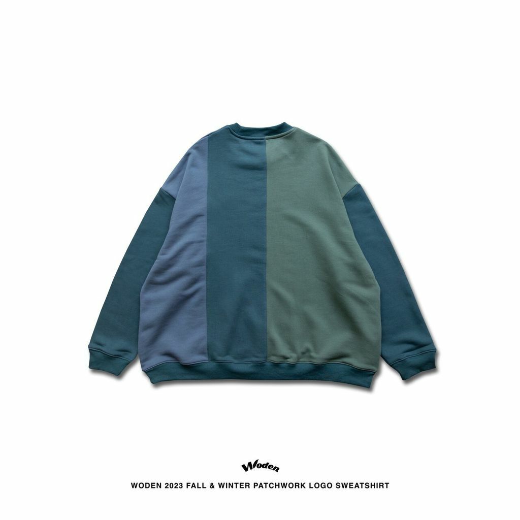 WODEN 2023 Fall & Winter Patchwork LOGO Sweatshirt