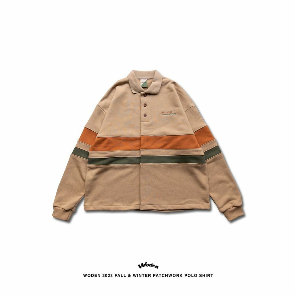 WODEN 2023 Fall & Winter Patchwork Polo Shirt
