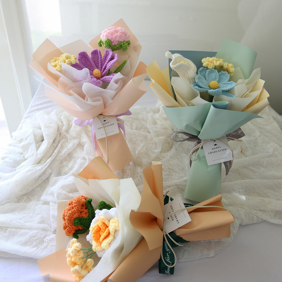 G82｜針織提袋花束