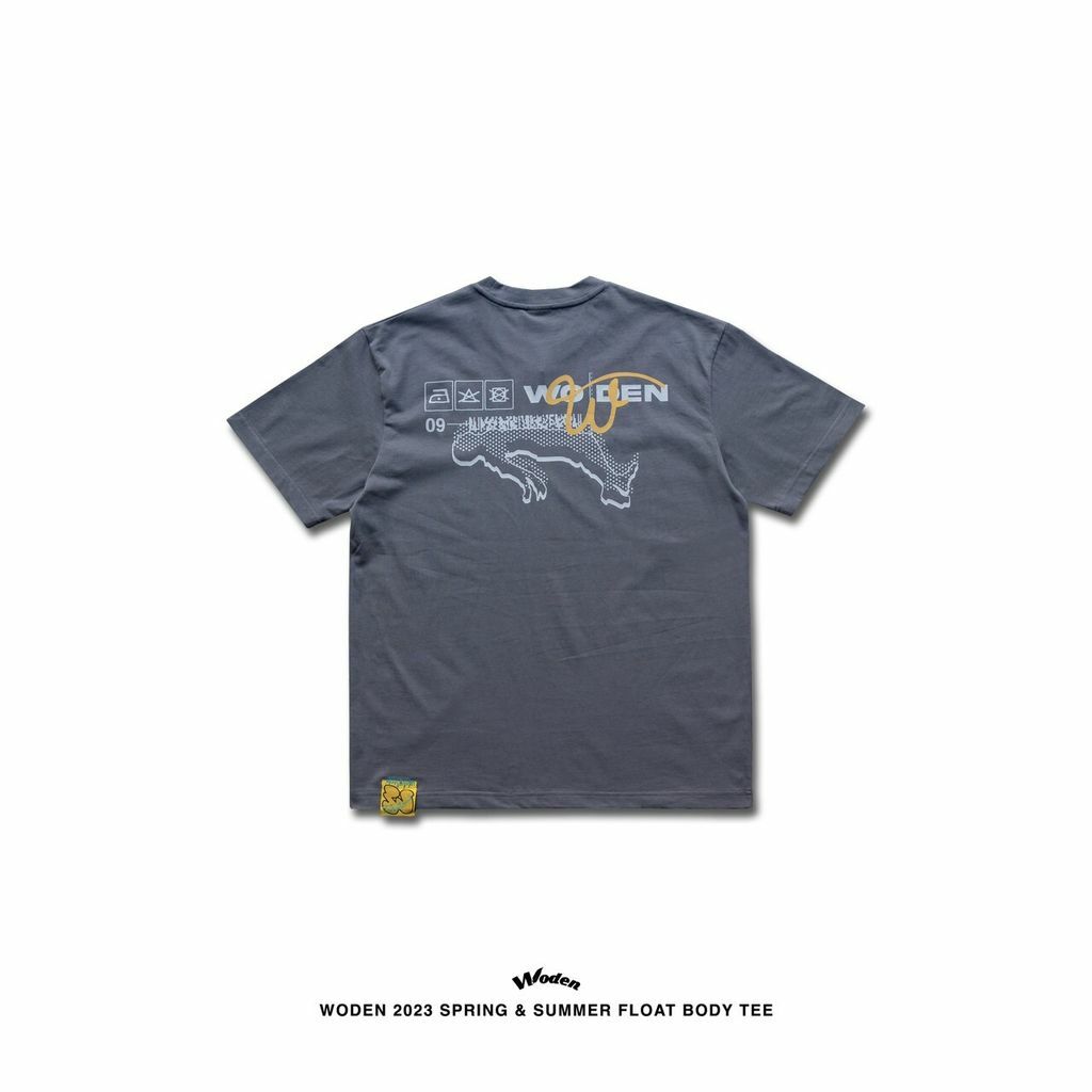 WODEN 2023 Spring & Summer Float Body Tee 灰藍