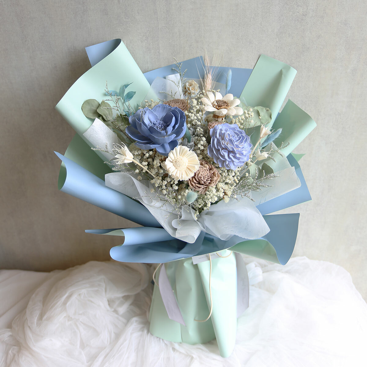 G85｜藍色系乾燥花束