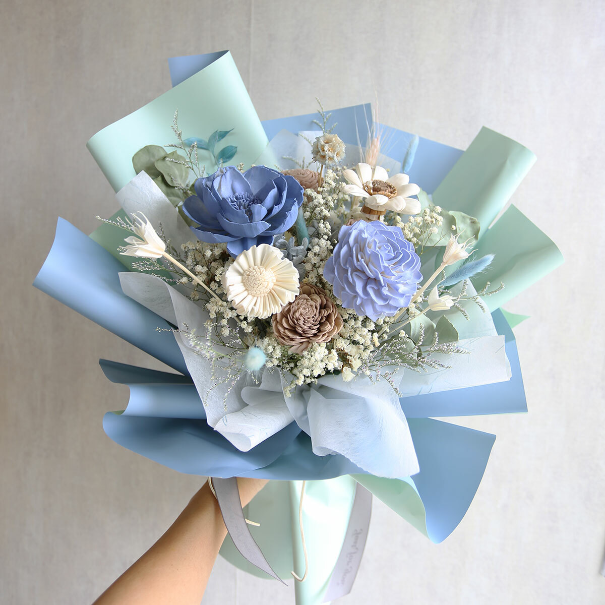 G85｜藍色系乾燥花束