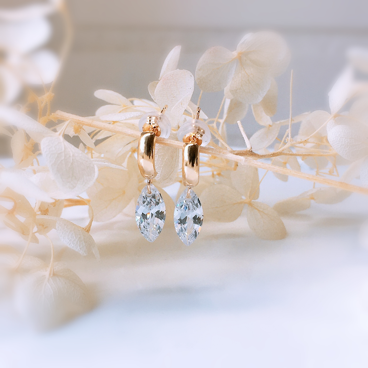 【me.luxe】K10風信子石耳環