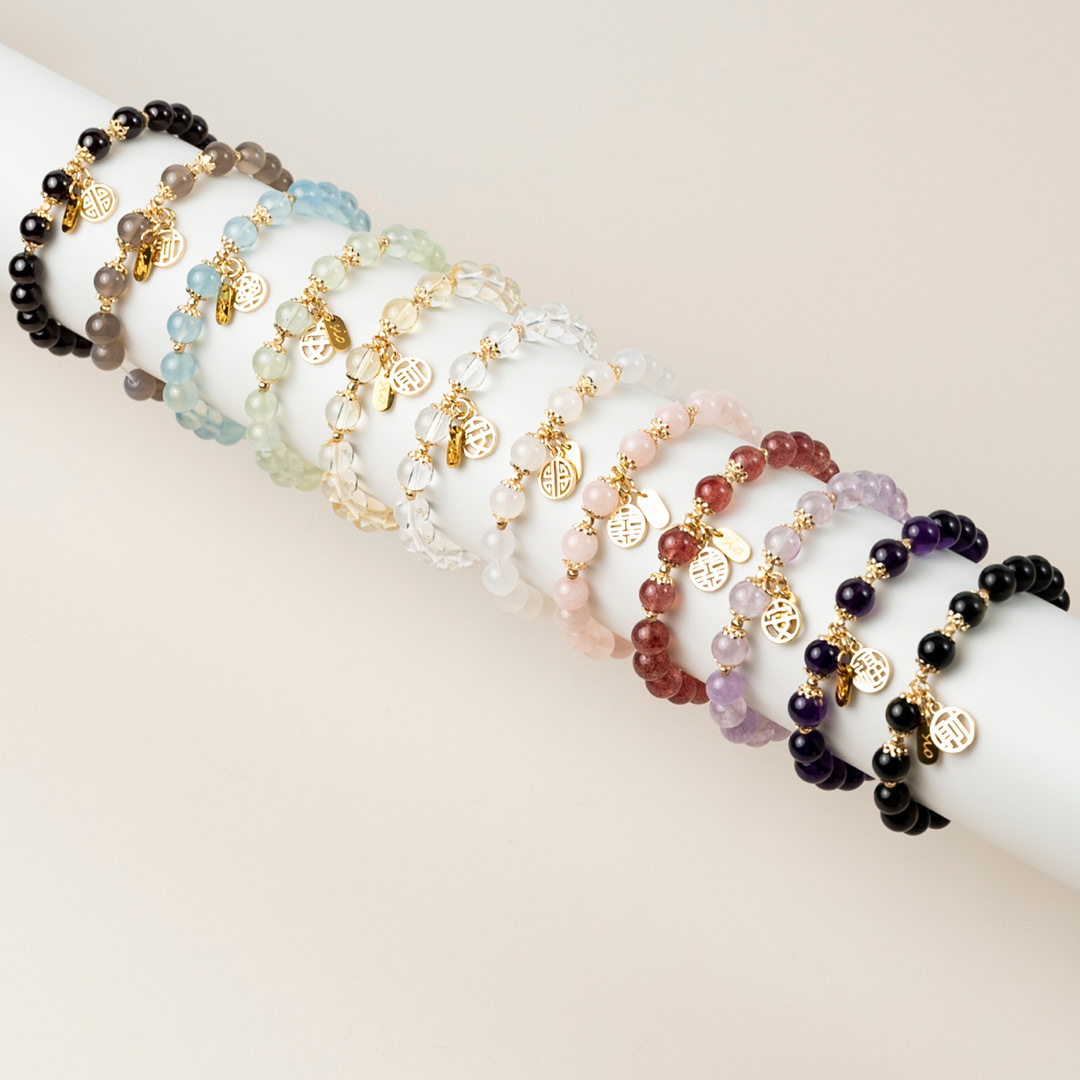 【珠璣】中文字水晶手鍊/水晶手串-多種款式可選