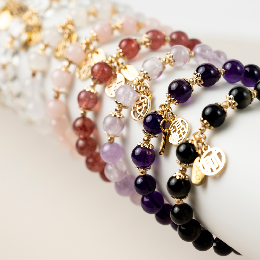 【珠璣】中文字水晶手鍊/水晶手串-多種款式可選