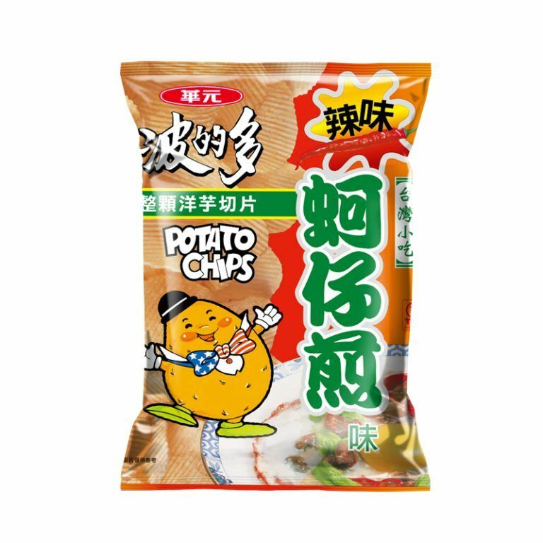 （箱購）華元波的多洋芋片-蚵仔煎辣味口味34g(10入/箱)