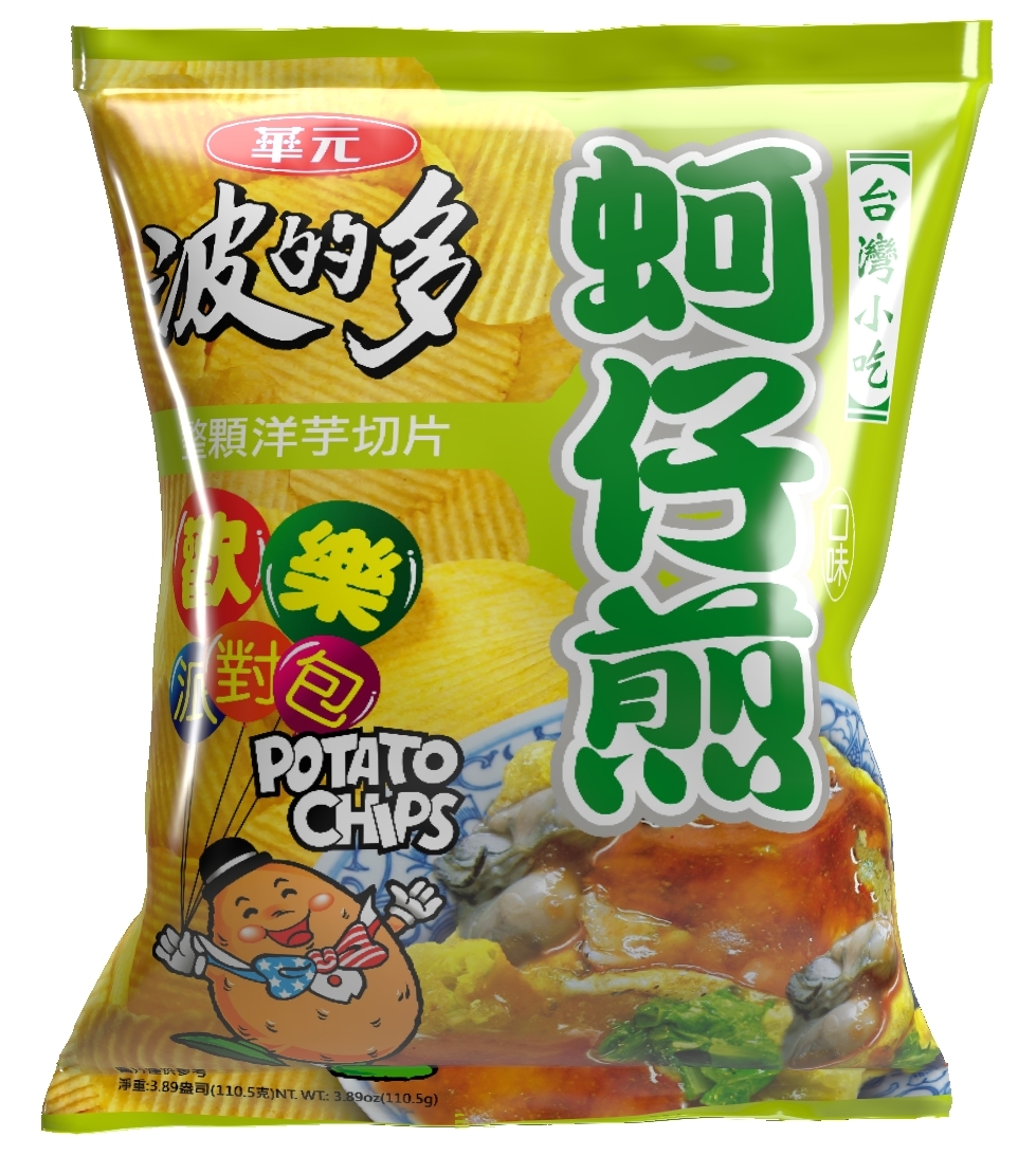 （箱購）波的多洋芋片派對包-蚵仔煎口味110.5g(10入/箱)