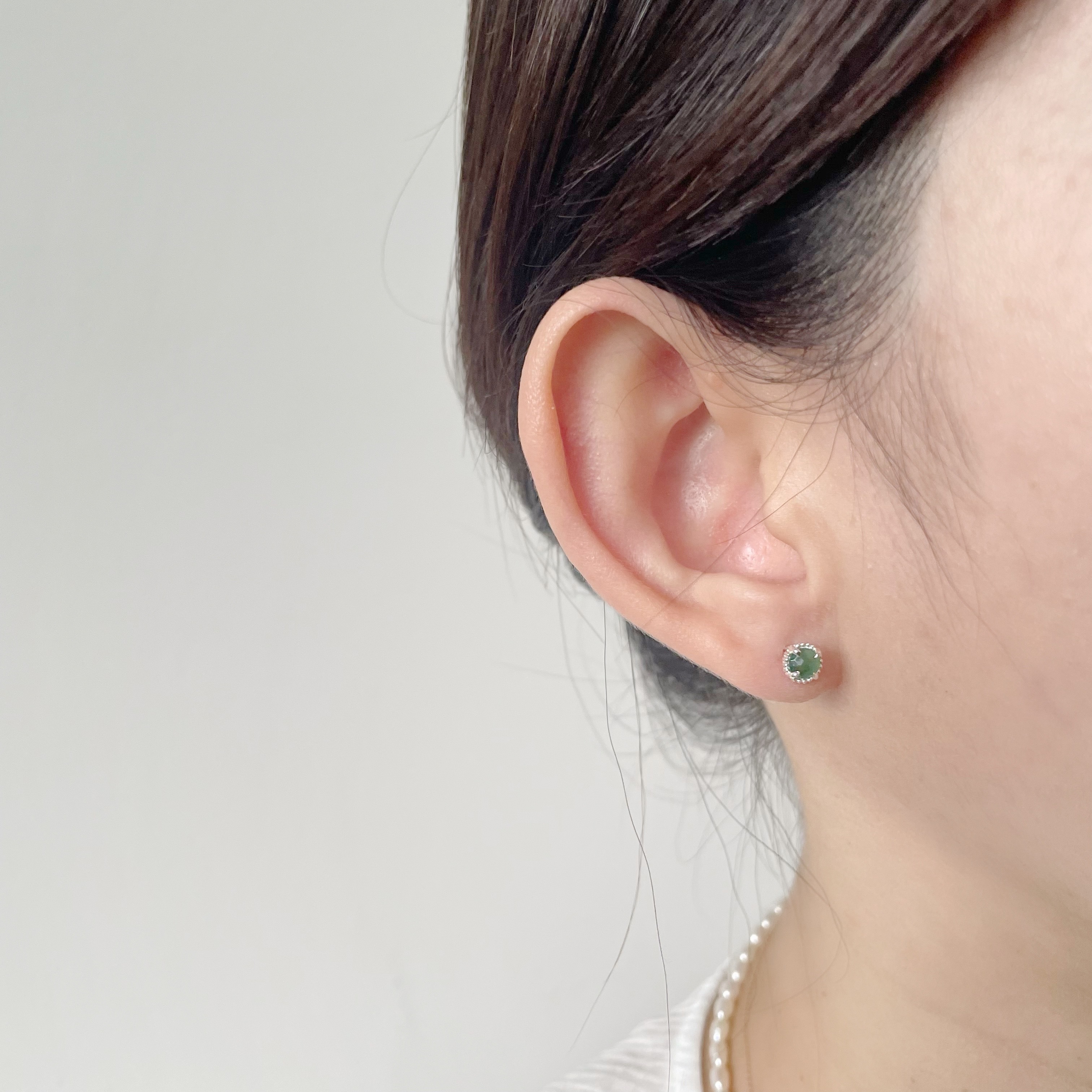 小蛋撻東菱石轉珠耳環