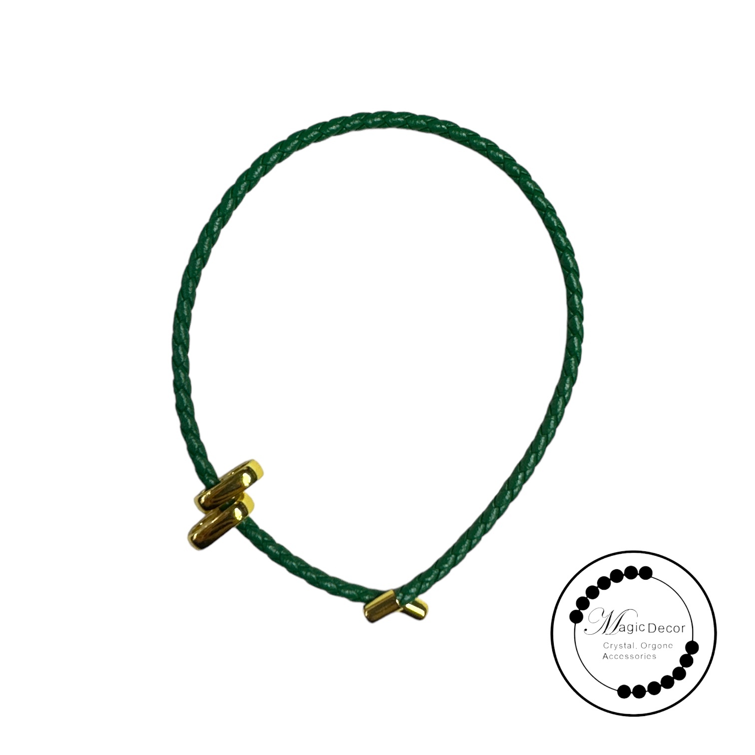 260131 - C64 深綠色金扣人造皮繩